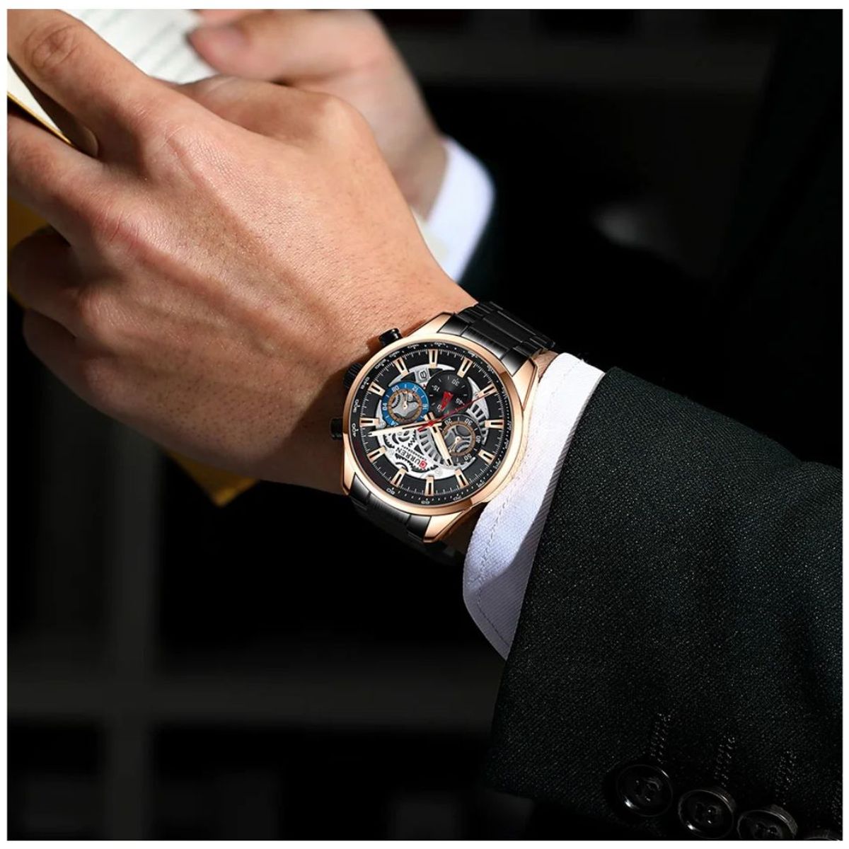 CURREN - Reloj CURREN Cronografo 8391 Para Hombre - Negro