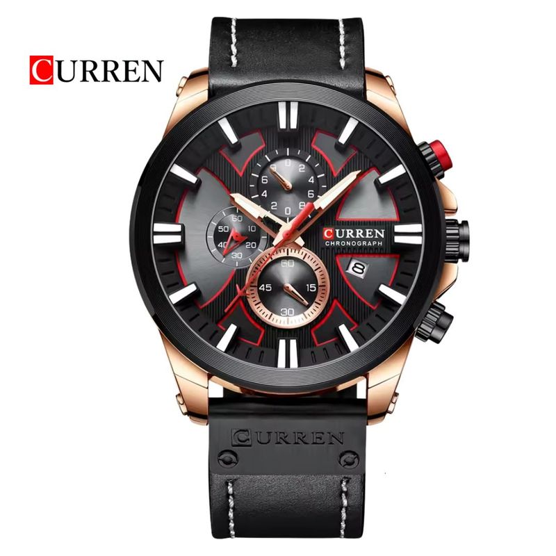 CURREN - Reloj CURREN Cronógrafo 8346 Para Hombre - Rojo
