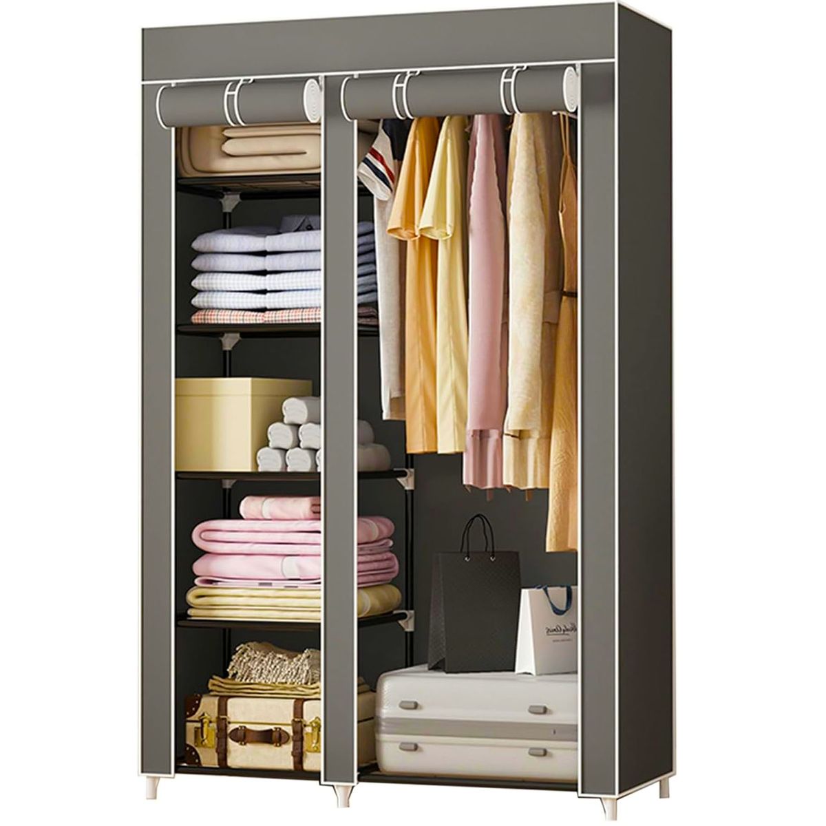 ONE PIXEL - Closet Armario Organizador En Tela Anti Humedad Armable 2 Espacios