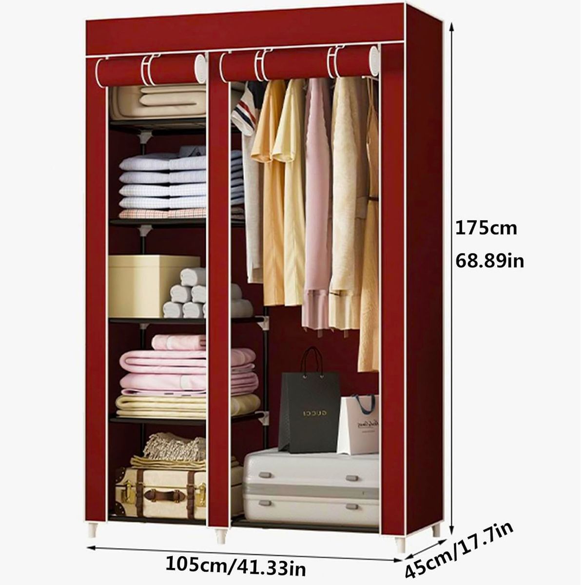 ONE PIXEL - Closet Armario Organizador En Tela Anti Humedad Armable 2 Espacios