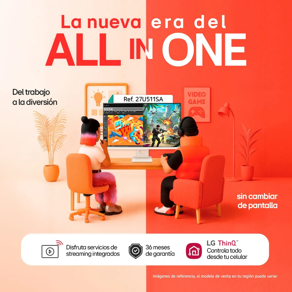 LG - Monitor LG 27U511SA Smart 27 IPS Bluetooth WebOs