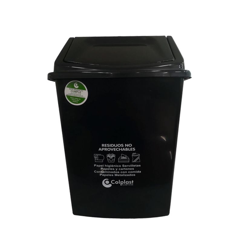 COLPLAST - Papelera Vaivén 22 Lt Colplast Negra