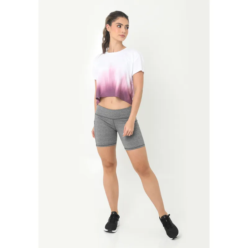 BELIFE - Ciclista deportivo gris con bolsillo lateral para mujer