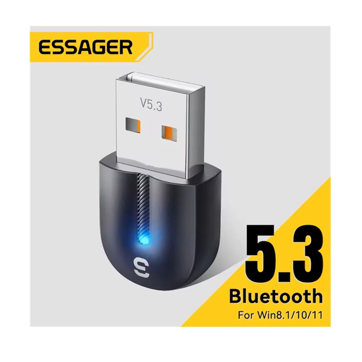 GENERICO - Adaptador Bluetooth Usb Essager 5.3 Dispositivos Simultáneos