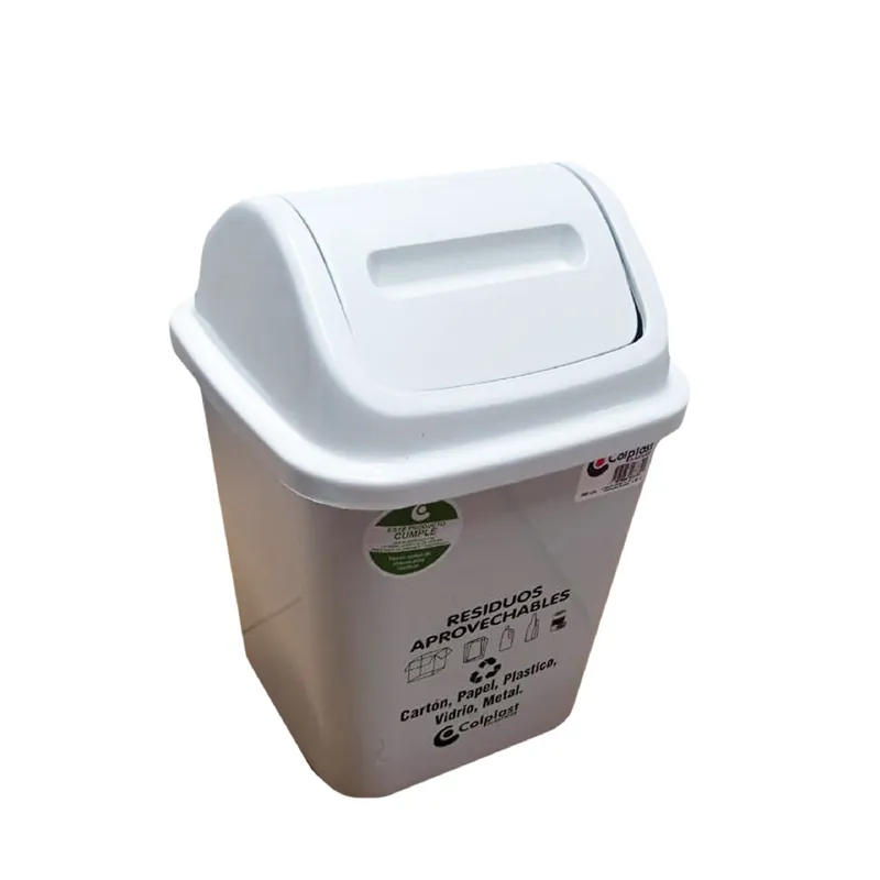 COLPLAST - Papelera Vaivén 10 Lt Colplast Blanca