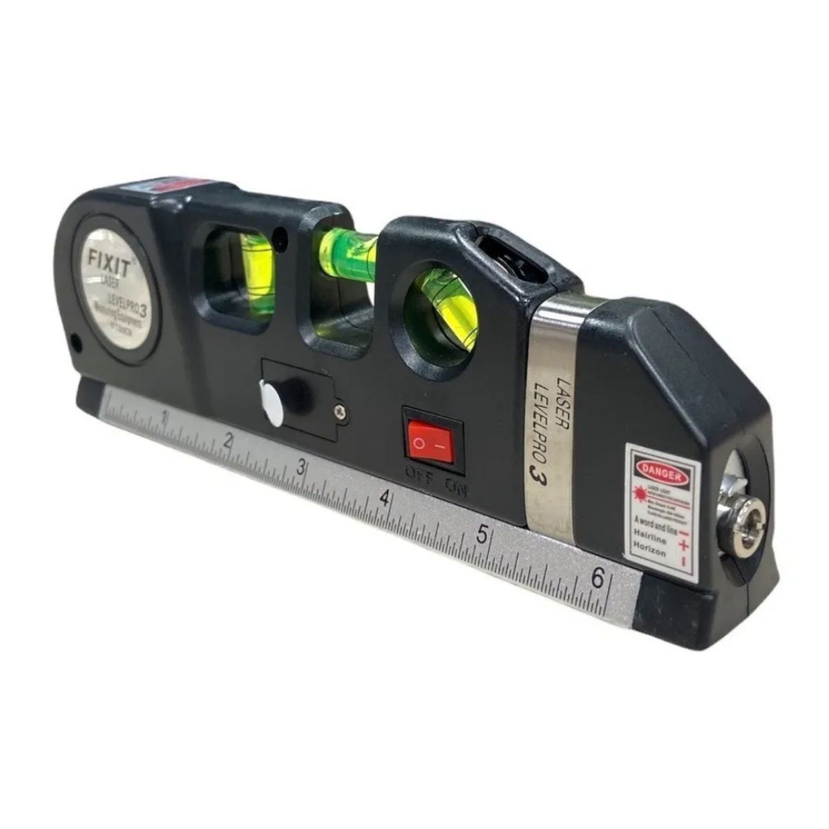 GENERICO - Nivel Laser Con Metro Tres Burbujas Alineador Multiproposito