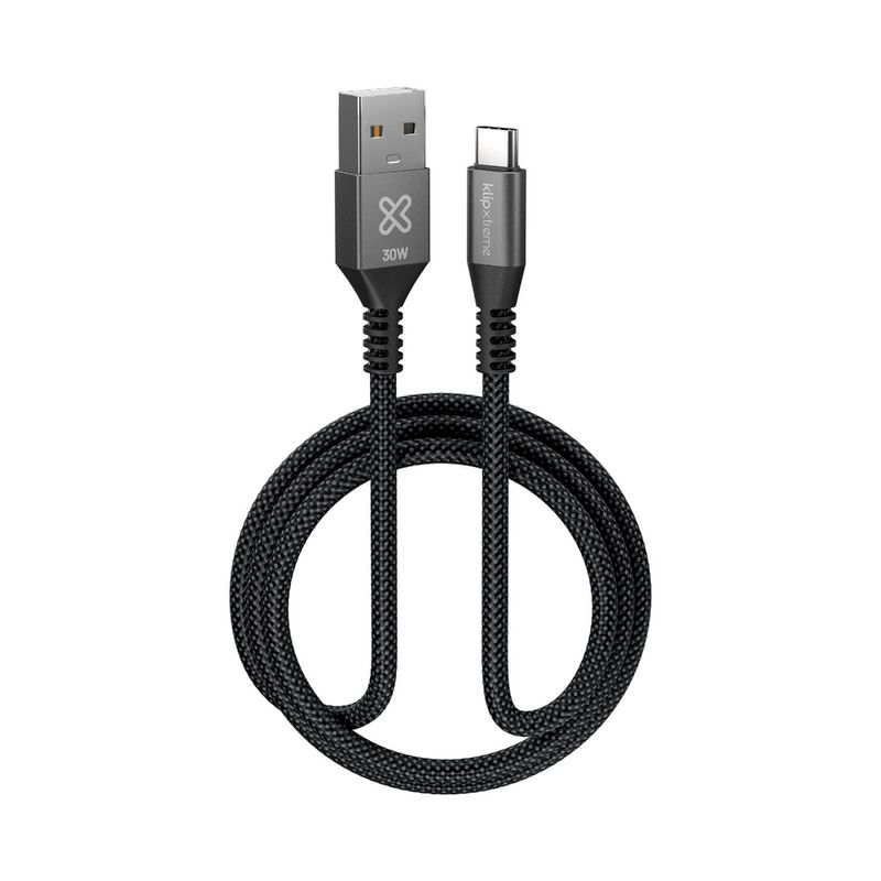 KLIP XTREME - KX USB-A to USB-C Cable 30W 480mbps 33ft 1m Braided
