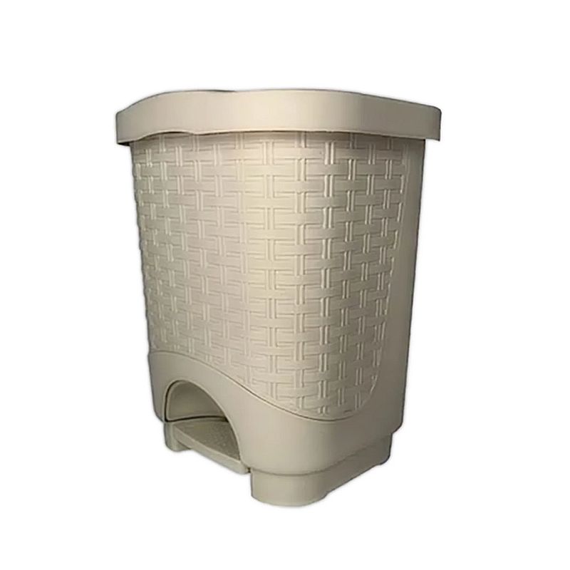 COLPLAST - Papelera Rattan Pedal 12 Litros Colplast Avellana