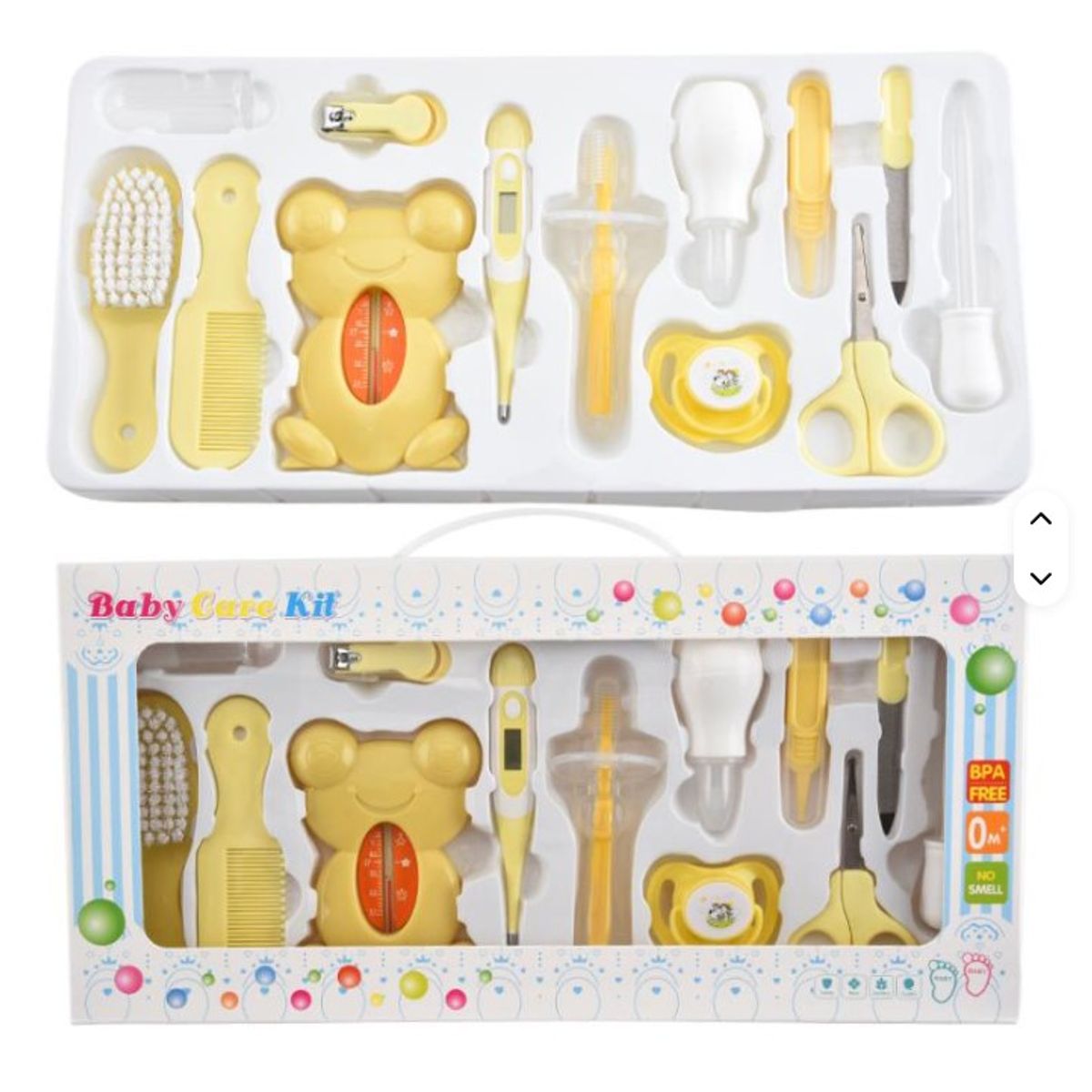 FRAGOLA KIDS - Kit Aseo Higiene Para Bebe 13 Pzas Amarillo Unisex