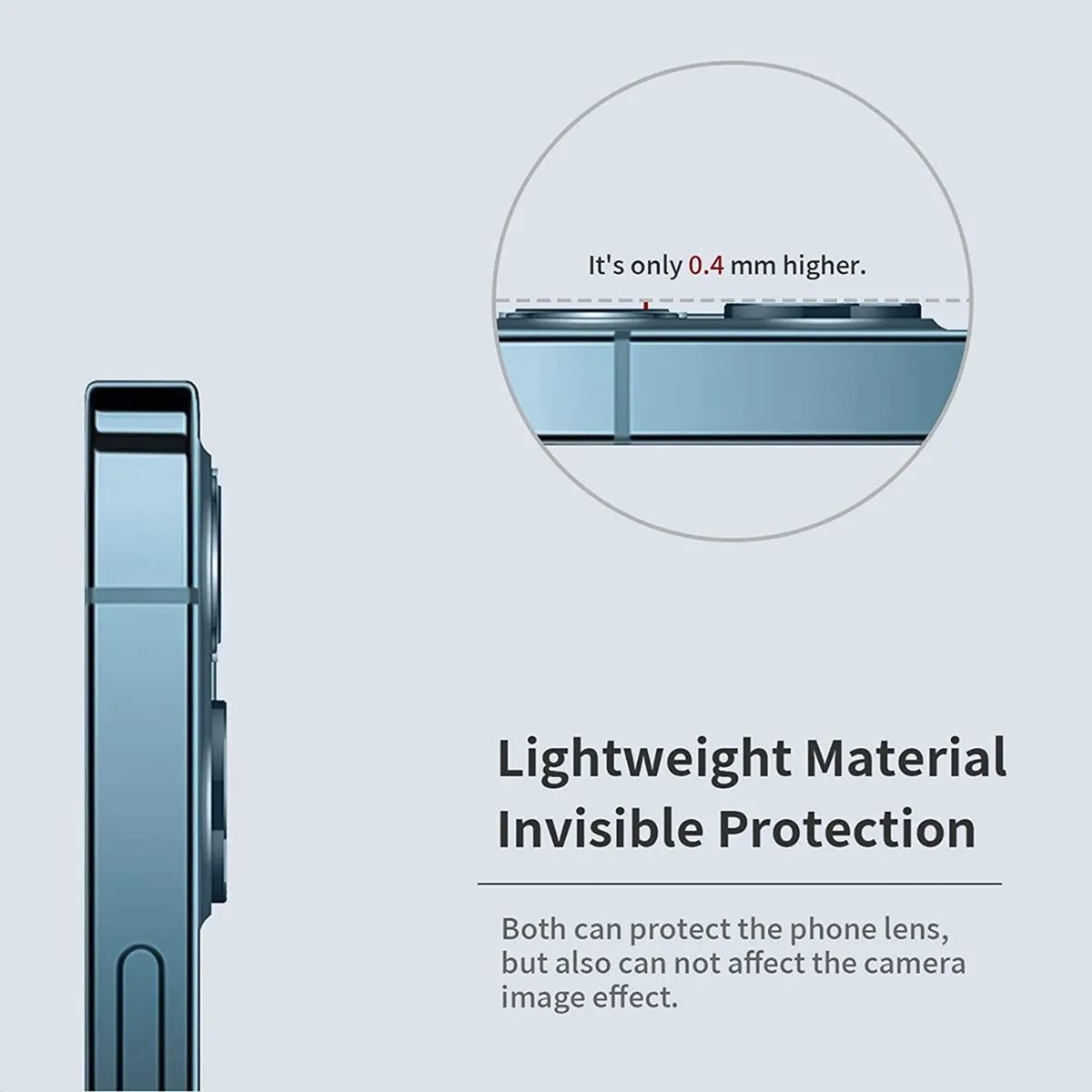 GENERICO - Protectores Cámara Lente Compatible iPhone 15 Pro y 15 Pro Max Negro