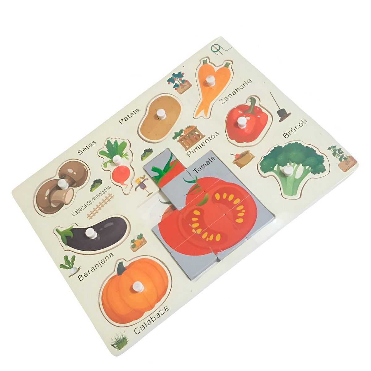 GENERICO - Juego Madera Rompecabeza Encastre Aprendizaje Logico Puzzle