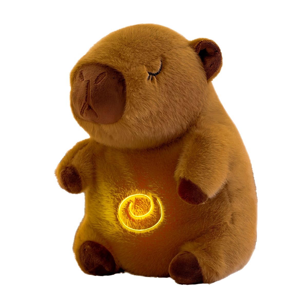 GENERICO - Capibara Peluche Que Respira Sonido Luz Unisex + Bateria