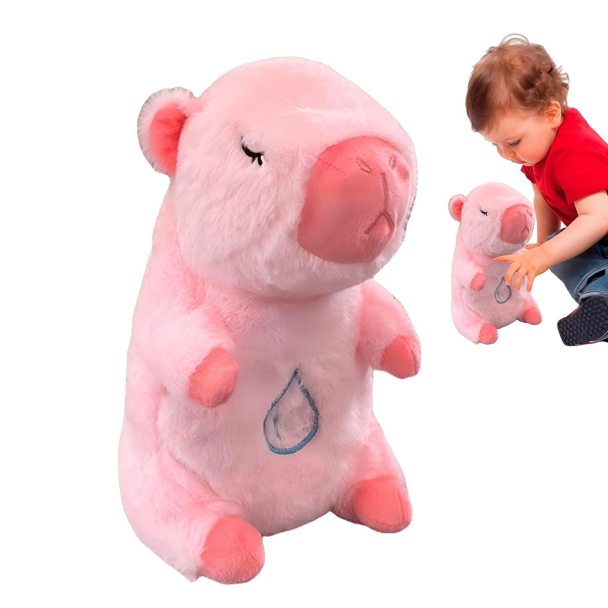 GENERICO - Capibara Peluche Que Respira Sonido Luz Unisex + Bateria