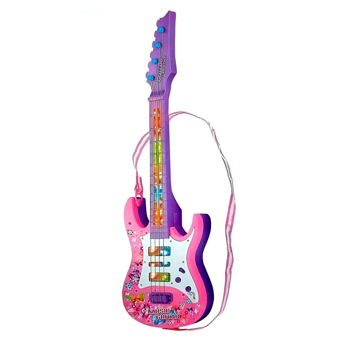 GENERICO - Guitarra De Juguete Niños Rock Luces Sonido Unisex + Bateria
