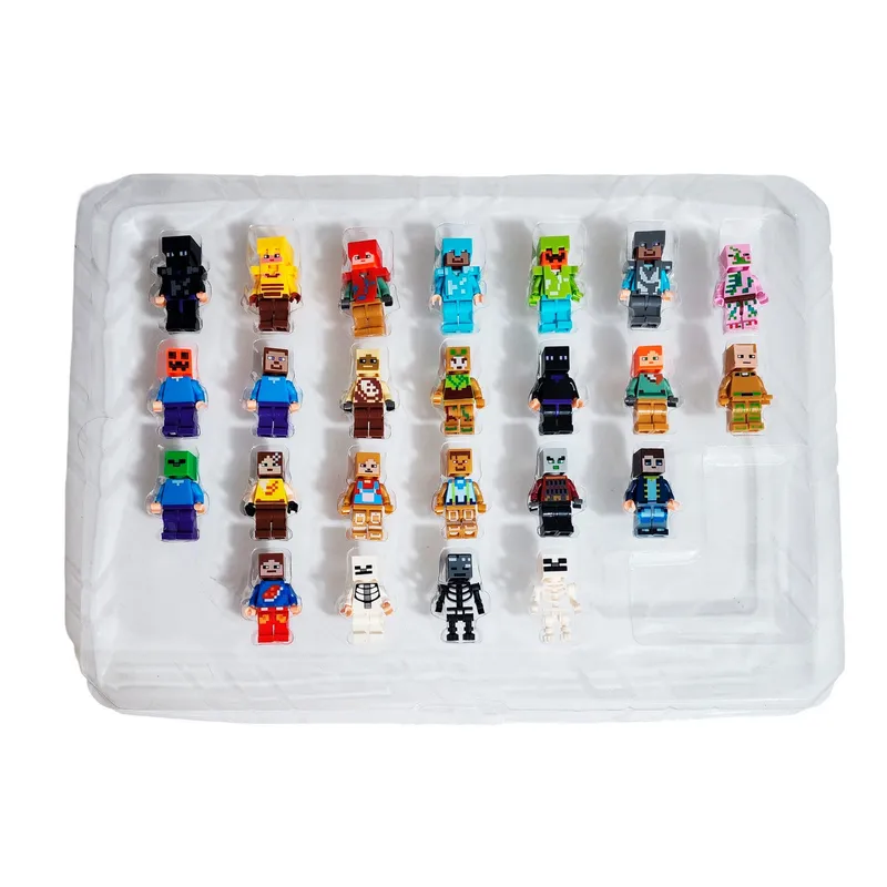 GENERICO - Figura Minecraft Coleccionable X 24 Personajes + Accesorios