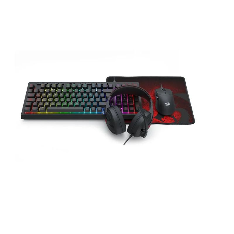 REDRAGON - Kit Combo Teclado Mouse Diadema Mousepad Redragon S147-Sp