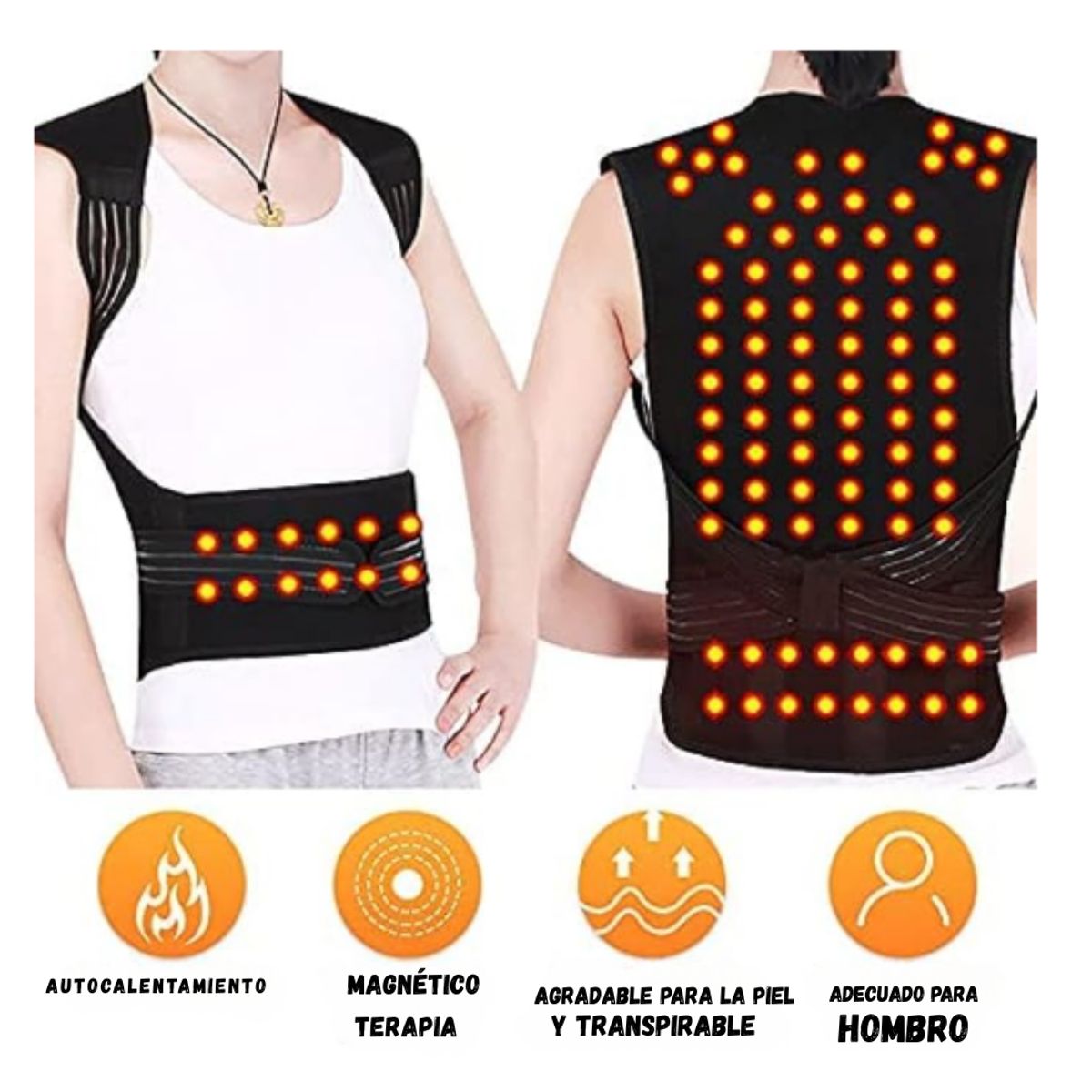 GENERICO - Cinturón Ortopédico Para Espalda Soporte Lumbar Corrector