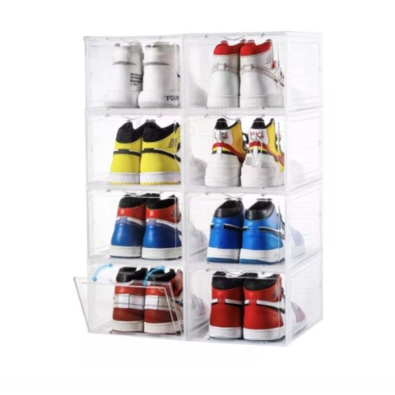 GENERICO - Cajas Organizadoras De Zapatos Apilables Multifuncional Set X6