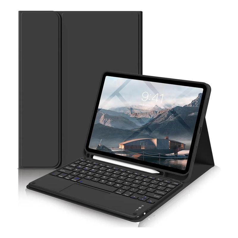 GENERICO - Estuche Teclado Con Trackpad (mouse) Para iPad IPAD A16 11TH AÑO 2025