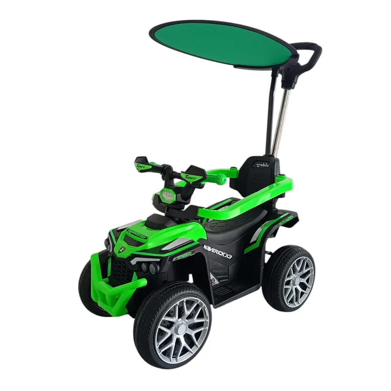 GENERICO - Auto Eléctrico Montable para Niños Con Mango de Empuje