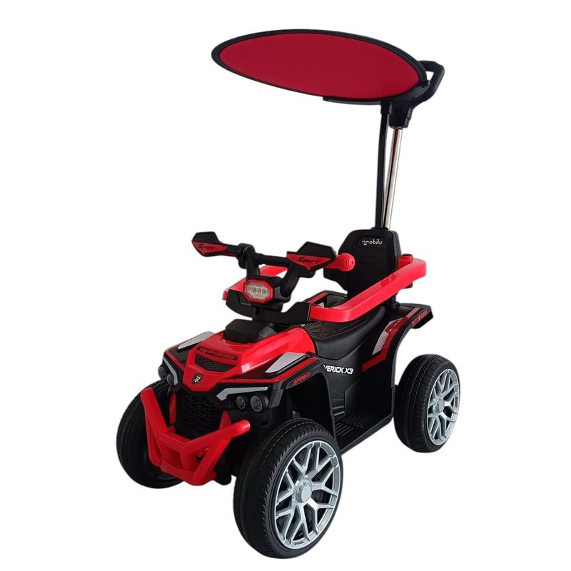 GENERICO - Auto Eléctrico Montable para Niños Con Mango de Empuje