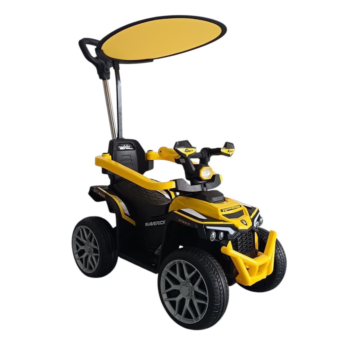 GENERICO - Moto Electrica  Montable Con Bluetooth Musica Y Luces Amarilla