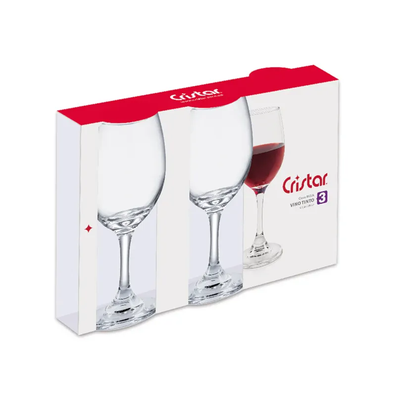 CRISTAR - Set X3 Unidades de Copas Rioja Vino Tinto Cristar 5414CL3
