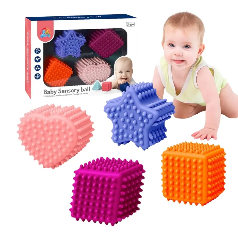 AMERICAN GENERICS - Pelotas Sensoriales Bebe 4 Unds Para Estimulacion Temprana