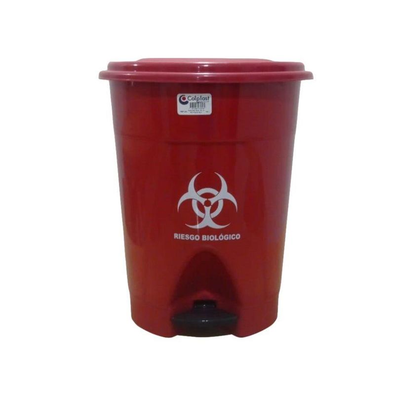 COLPLAST - Papelera Pedal 25 Litros Colplast Roja