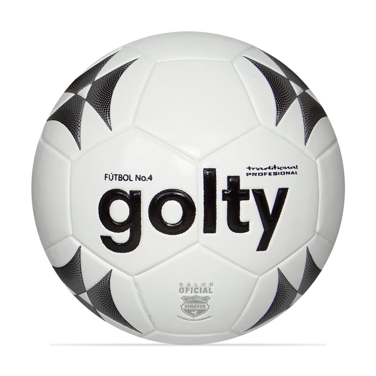 GOLTY - Balon Golty Futbol Prof Traditional #4-Blanco/ Negro