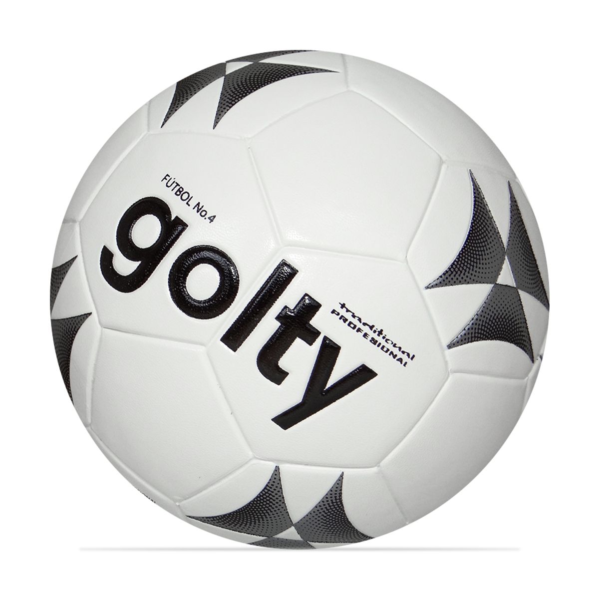GOLTY - Balon Golty Futbol Prof Traditional #4-Blanco/ Negro