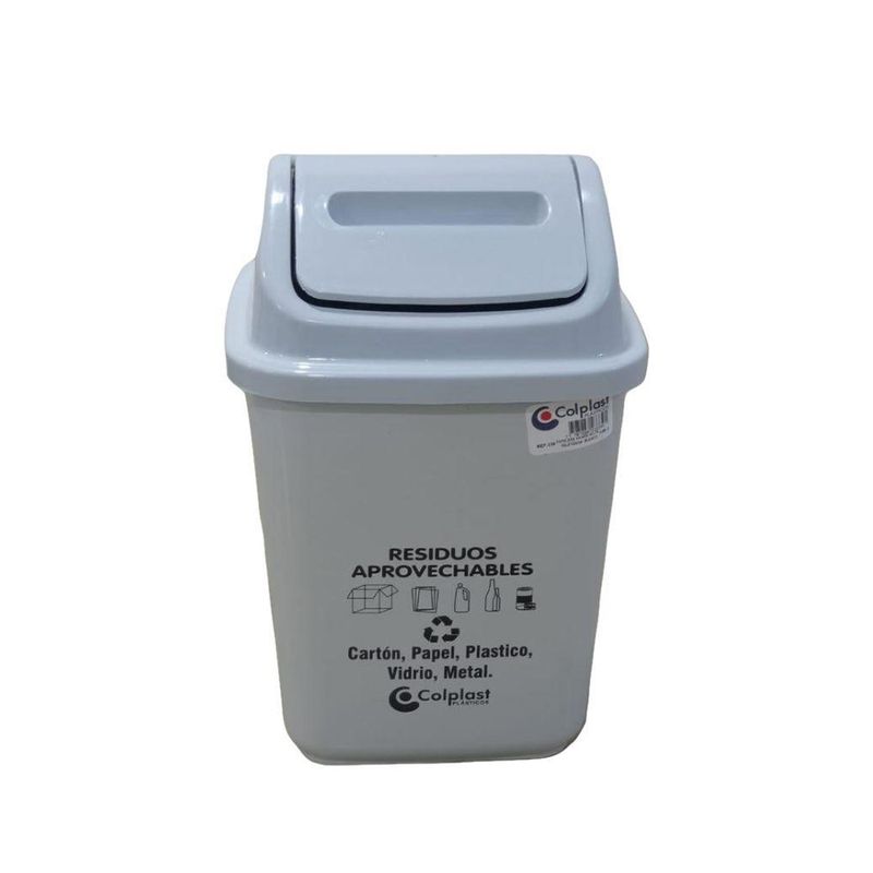 COLPLAST - Papelera Vaiven 5 Litros Colplast Blanca
