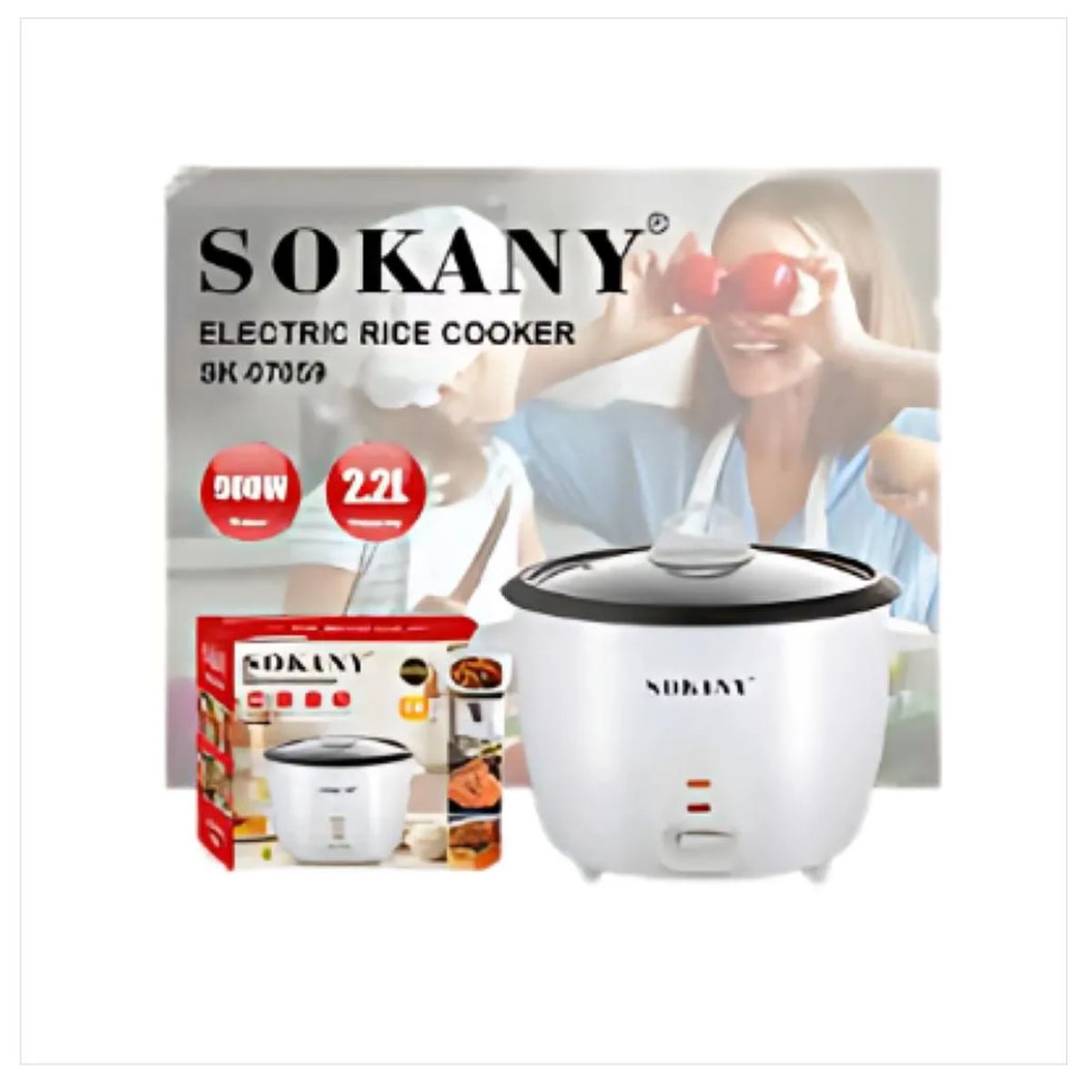 SOKANY - Olla Arrocera Sokany Sk-07059 2.2 litros Color Blanco