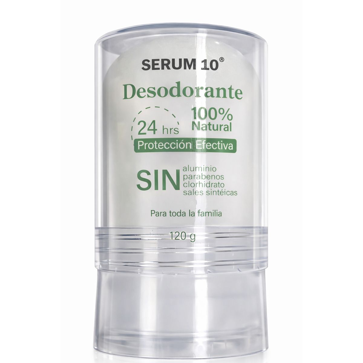 GENERICO - DESODORANTE PIEDRA ALUMBRE 100% NATURAL 120 gr