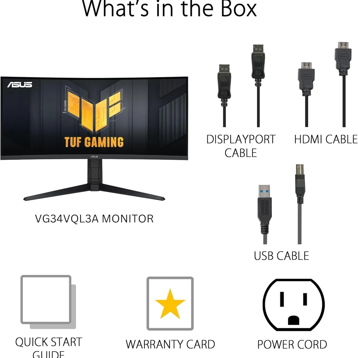 ASUS - Monitor Ultrawide 34 Asus TUF Gamer 180HZ HDR FreeSync 1MS