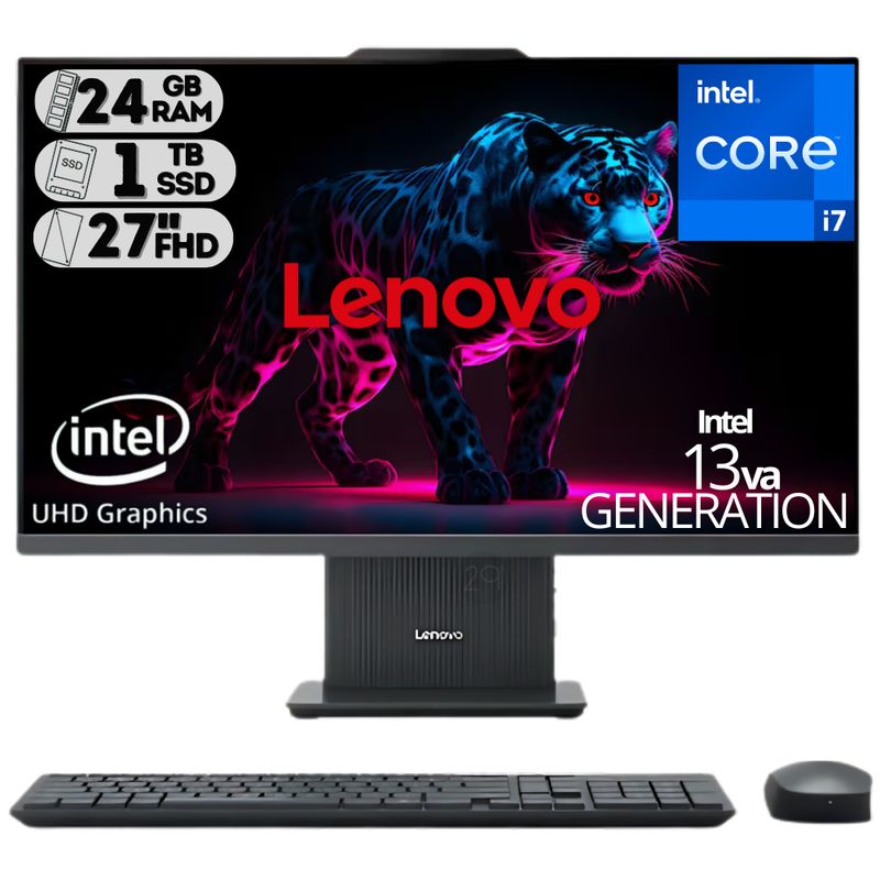 LENOVO - TODO EN UNO LENOVO INTEL CORE I7-13620H SSD 1TB RAM 24GB LED 27 FHD 100Hz
