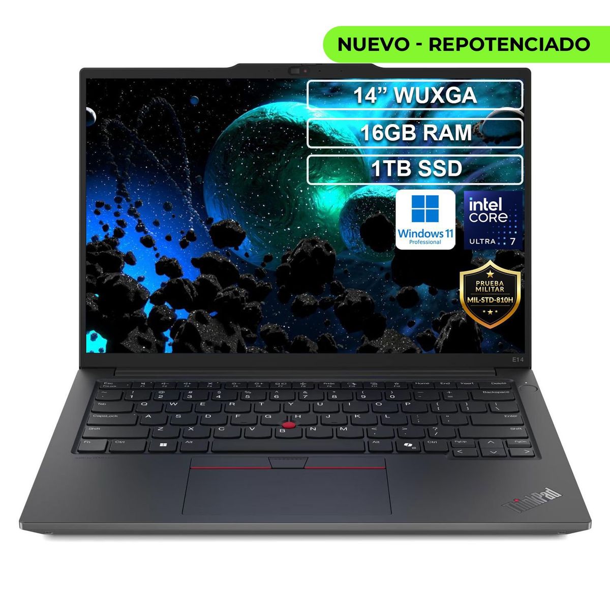 LENOVO - Portátil Lenovo ThinkPad E14 Ultra 7 155H 16GB 1TB Win Pro