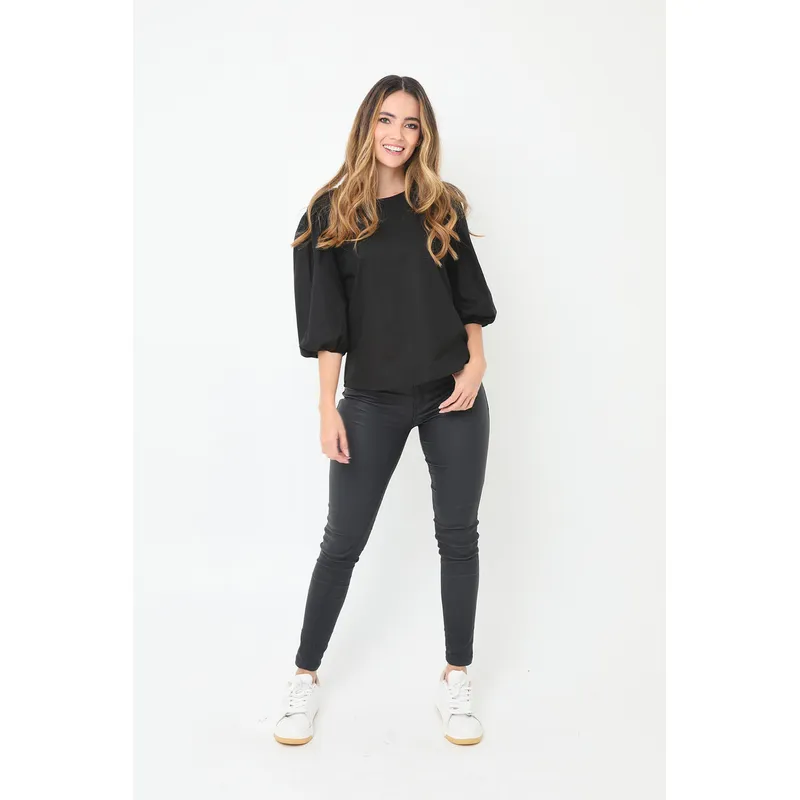 BELIFE - Blusa negra para mujer
