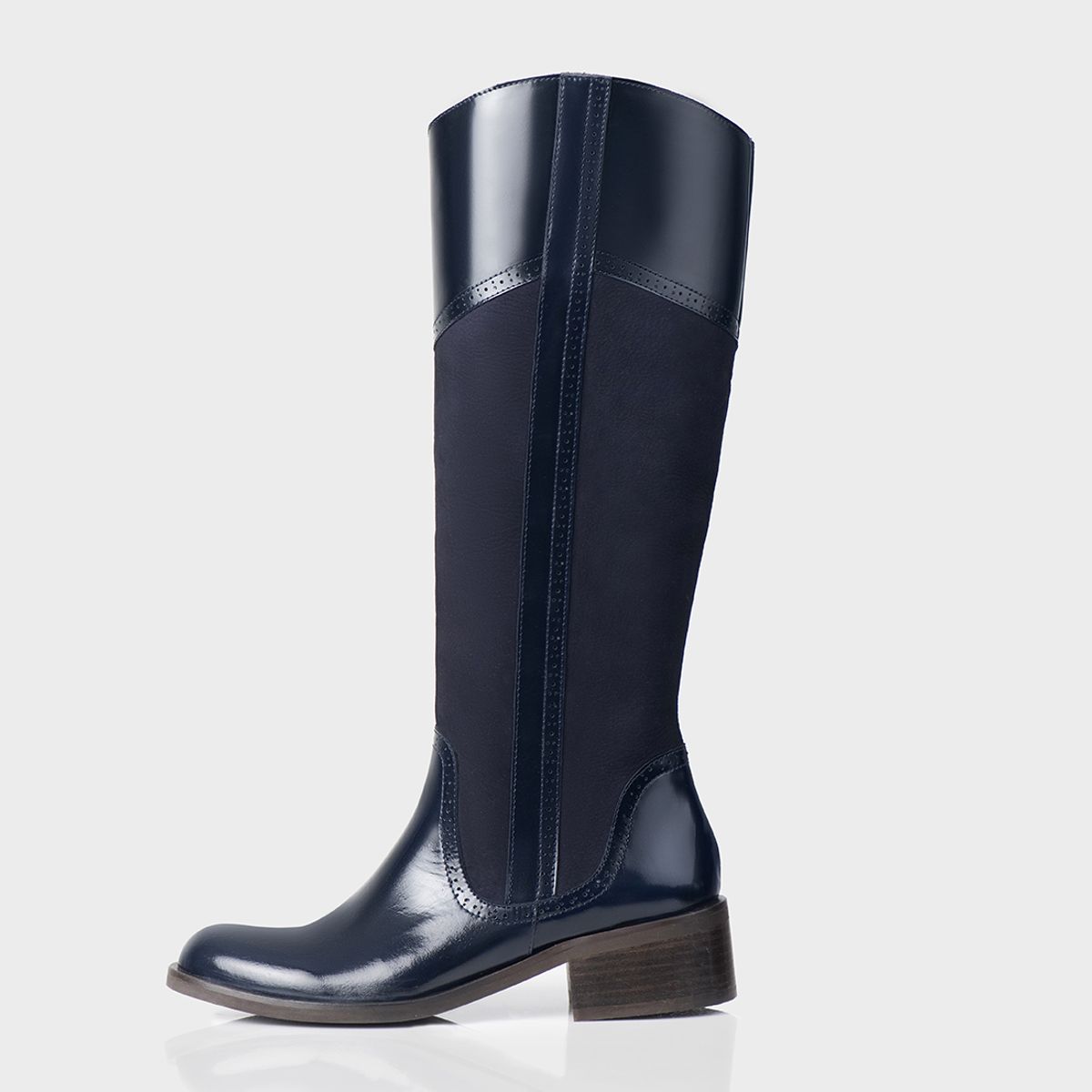 STIVALI - Bota Camelot Cuero Valenciano X Ante Azul