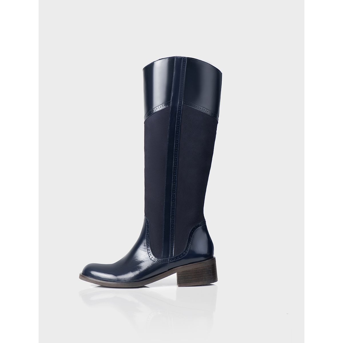 STIVALI - Bota Camelot Cuero Valenciano X Ante Azul