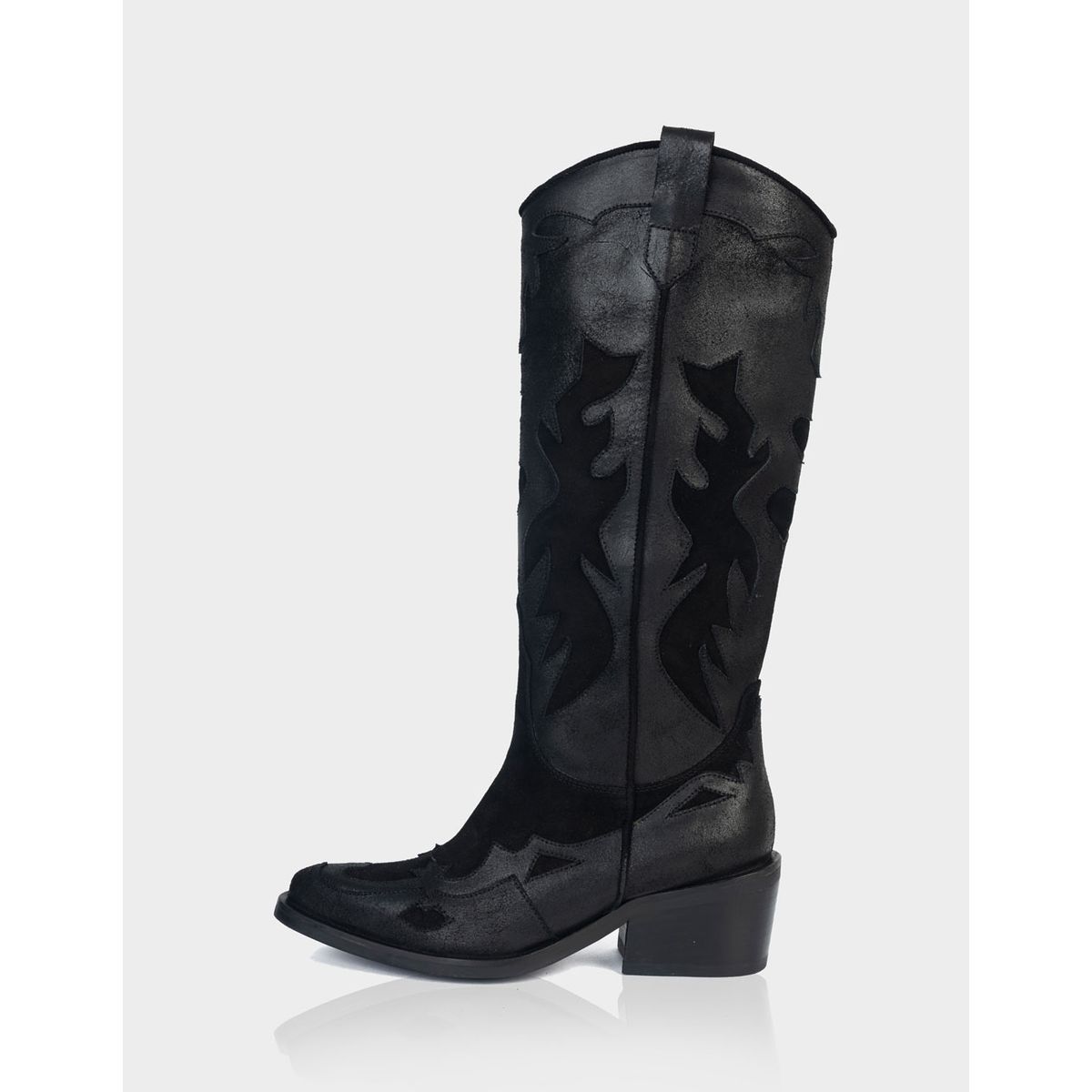 STIVALI - Bota Texana Dakota Cuero Negro