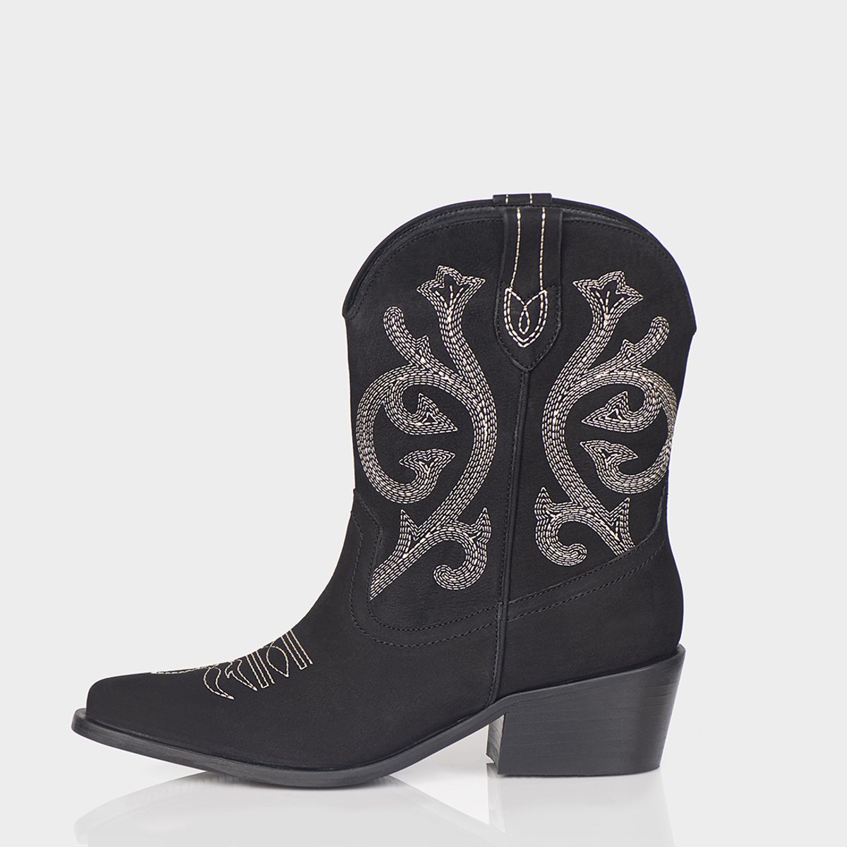 STIVALI - Texana Dominga Nobuck Negro