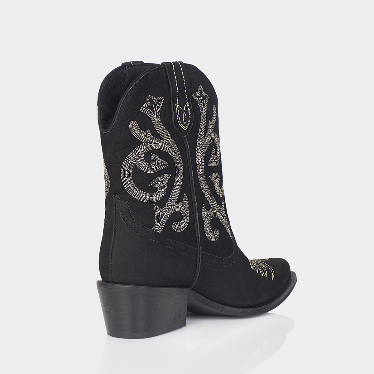 STIVALI - Texana Dominga Nobuck Negro