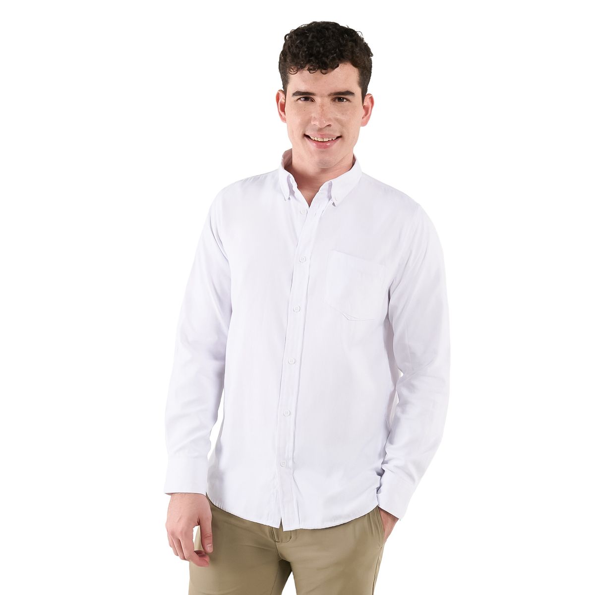 TOTTO - Camisa para Hombre Ml Porter Solid Totto Blanca