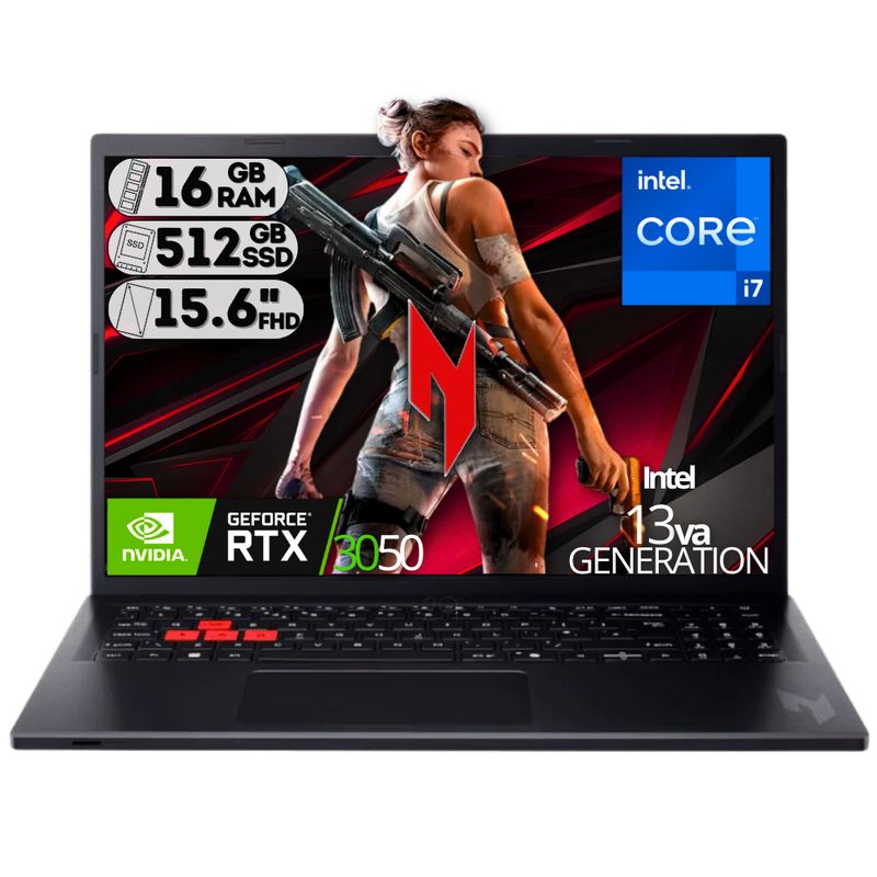 ACER - PORTATIL NITRO LITE INTEL I7-13620H RTX 3050 6GB SSD 512GB RAM 16GB 16" FHD