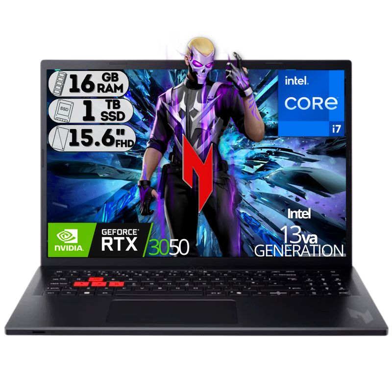 ACER - PORTATIL NITRO LITE INTEL I7-13620H RTX 3050 6GB SSD 1TB RAM 16GB 16" FHD