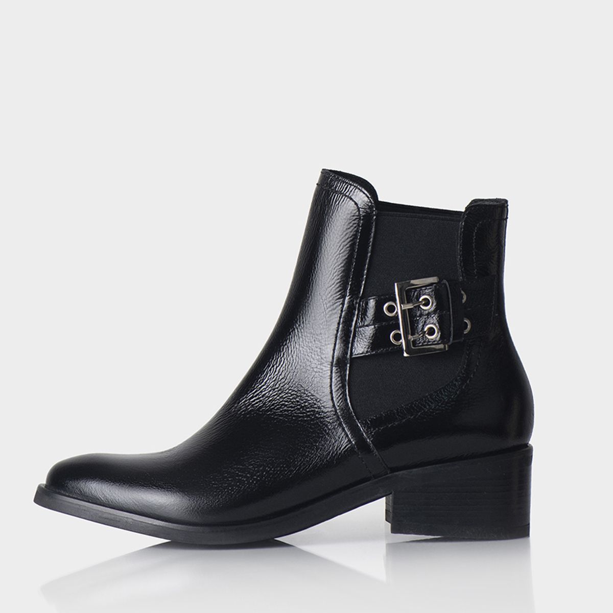 STIVALI - Botin Eden Cuero Brillanil Negro