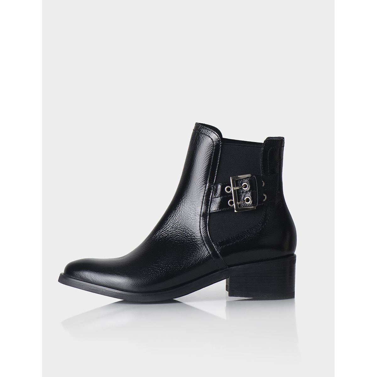 STIVALI - Botin Eden Cuero Brillanil Negro