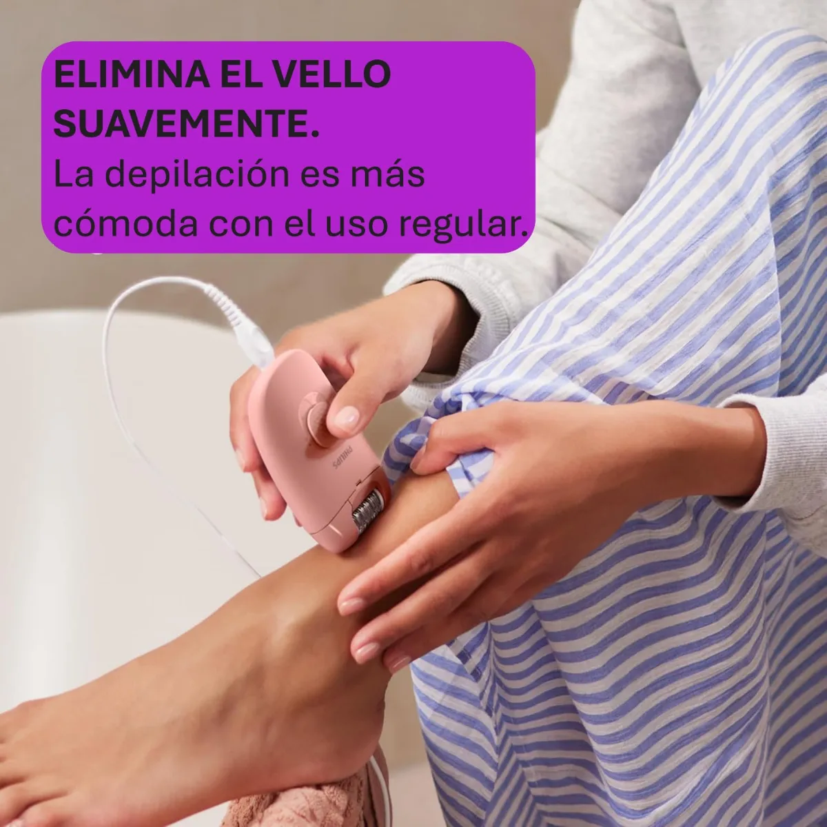 PHILIPS - Depiladora Philips Suave Dulce Electrica Cuerpo Piernas
