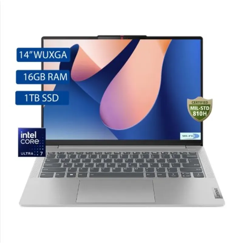 LENOVO - PORTATIL LENOVO SLIM 5 - ULTRA 7 155H - 16GB LPDDR5 - 1 TERA SSD - PANTALLA 14" WUXGA